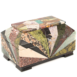 Шкатулка из натурального камня змеевик Stone Casket варинант исполнения - 2 | Loft Concept в Омске