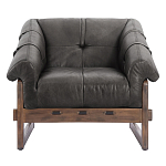 Кресло Duncan винтажная черная кожа варинант исполнения - 1 | Loft Concept в Омске