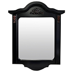 Зеркало черное настенное прямоугольное в стиле прованс Black Provence варинант исполнения - 1 | Loft Concept в Омске