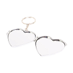 Зеркало брелок складное двухстороннее в форме сердца из натурального камня Лазурит Stone Mirrors варинант исполнения - 3 | Loft Concept в Омске