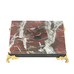 Подставка под шар квадратная из натурального камня Креноид на ножках Natural Stone Sphere Stands варинант исполнения - 1 | Loft Concept в Омске