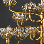 Люстра золотая в виде растения Golden Flower Glade варинант исполнения - 5 | Loft Concept в Омске
