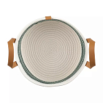 Корзина для хранения с ручками плетеная Interlacement Green  варинант исполнения - 1 | Loft Concept в Омске