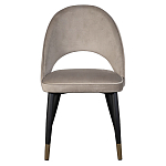 Стул велюровый серо-бежевый Schelde Gray Beige варинант исполнения - 1 | Loft Concept в Омске