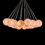 Люстра подвесная круглая с сферическими плафонами из натурального камня Glowing Spheres варинант исполнения - 2 | Loft Concept в Омске