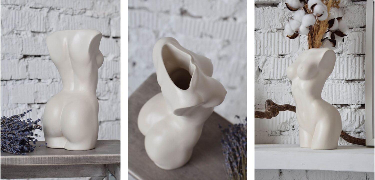 Ваза Vase Female Torso white Ваза Vase Female Torso white - Loft-Concept в Омске