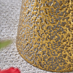 Журнальный столик с конусообразной основой и текстурной поверхностью золотого цвет Ethnic Metal варинант исполнения - 4 | Loft Concept в Омске