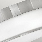 Потолочный светильник для ванных комнат цвета никель с плафоном из опалового стекла и декоративными держателями Hinkley варинант исполнения - 3 | Loft Concept в Омске