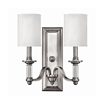 Бра с 2-мя белыми текстильными абажурами Hinkley варинант исполнения - 1 | Loft Concept в Омске