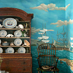 Обои ручная роспись Nantucket Crossing Brandt colourway on scenic paper варинант исполнения - 1 | Loft Concept в Омске