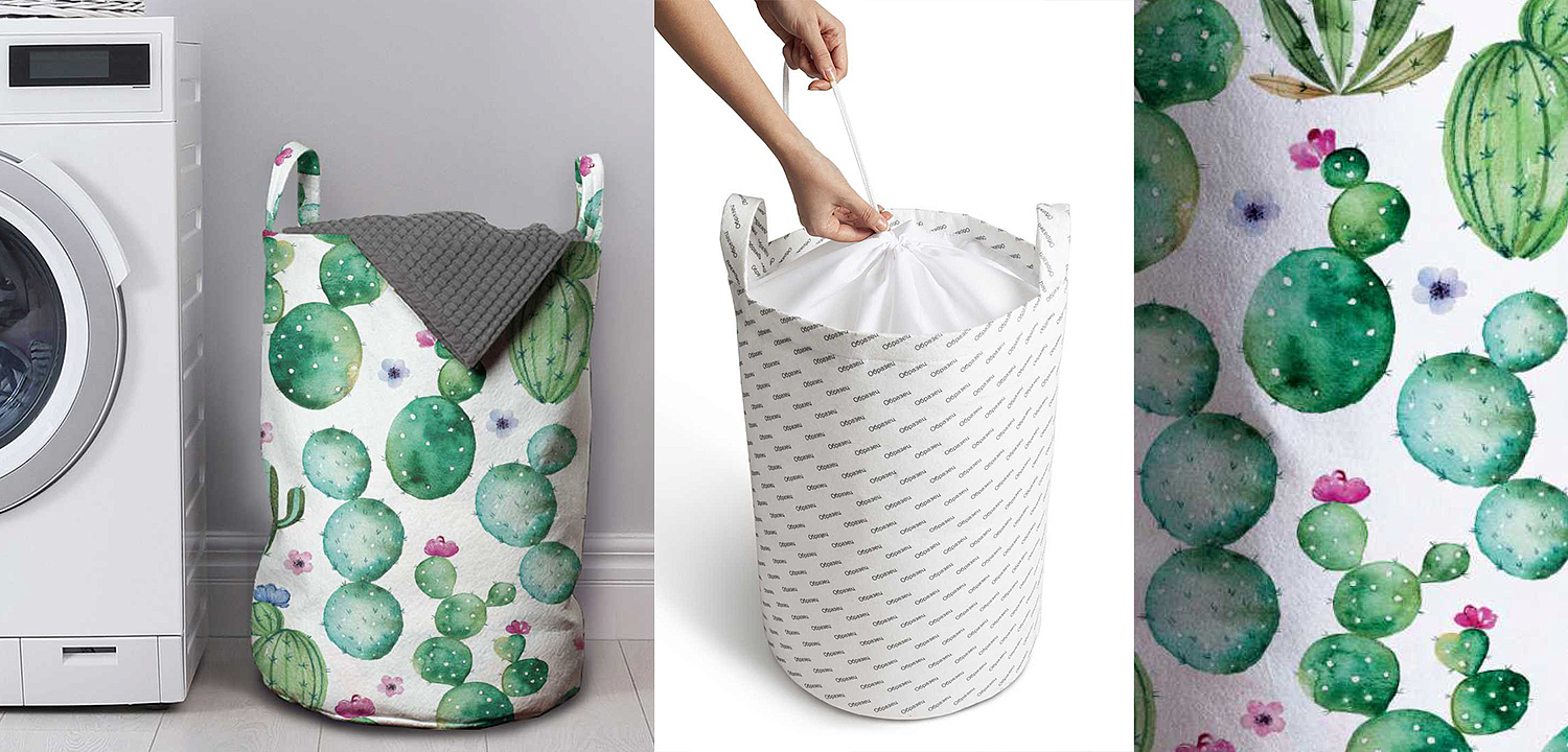Корзина Cactus Pattern Basket Корзина Cactus Pattern Basket - Loft-Concept в Омске