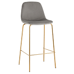 Барный стул на золотистых ножках VENDRAMIN Grey варинант исполнения - 1 | Loft Concept в Омске