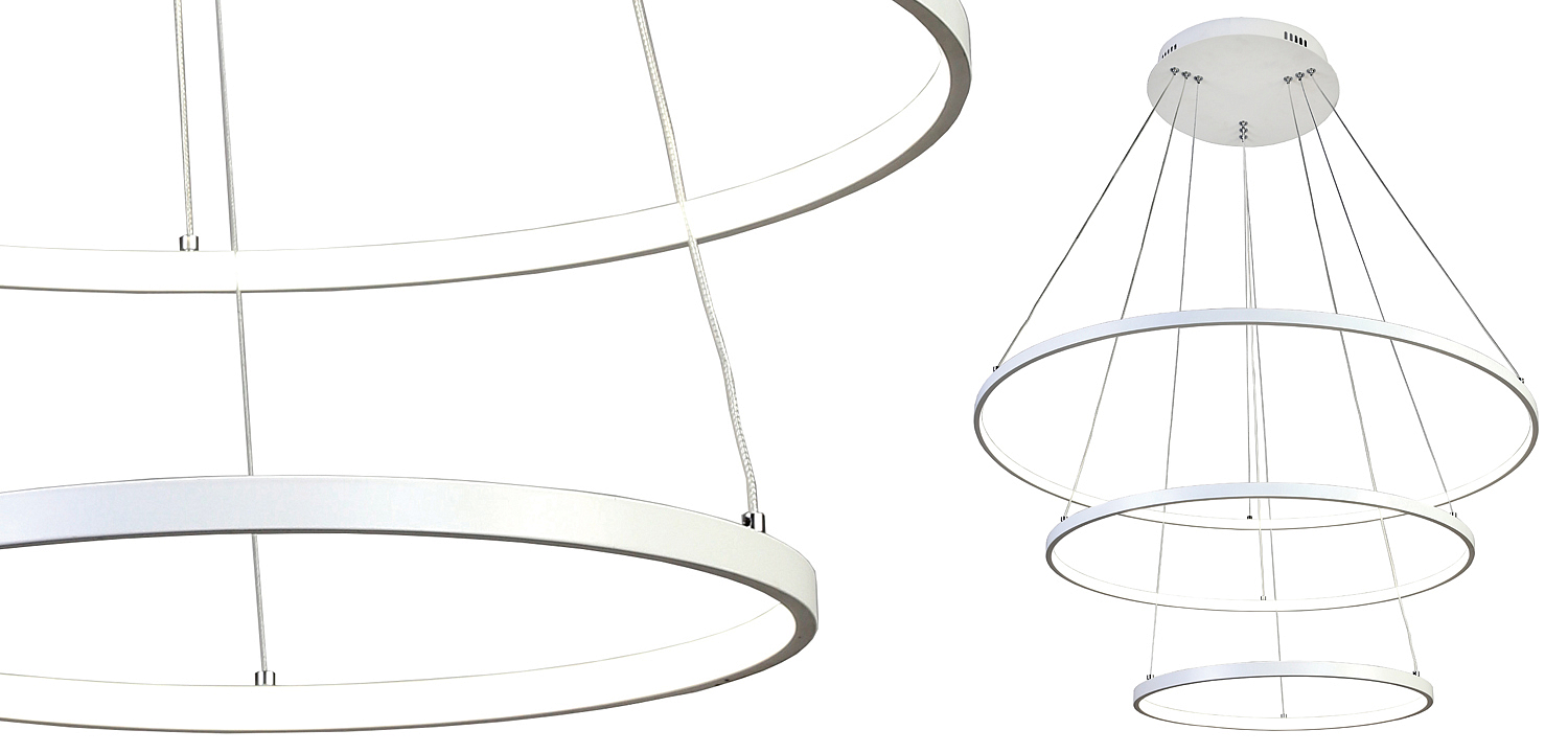 Люстра Ring Horizontal Trio white 80+60+40 Люстра Ring Horizontal Trio white 80+60+40 - Loft-Concept в Омске