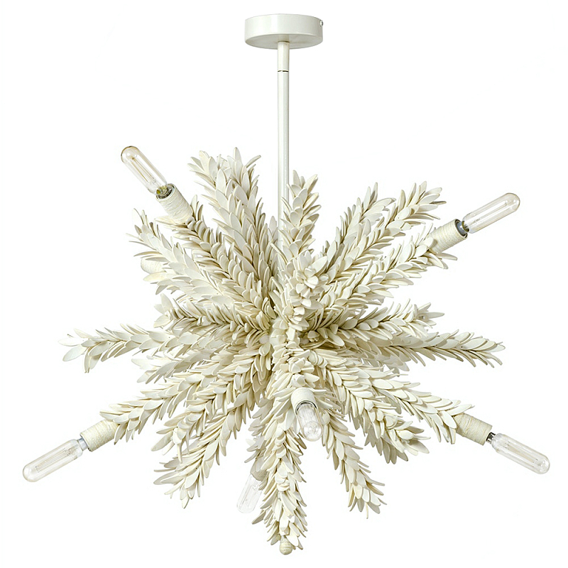 Люстра White Bionic Petals Star Chandelier Белый Молочный в Омске | Loft Concept 