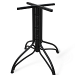 Стол обеденный с круглой столешницей из керамики на четырех черных ножках Sand Ceramics варинант исполнения - 5 | Loft Concept в Омске