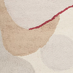 Ковер из хлопка с абстрактным принтом бежевого цвета Elysian Flow Blush варинант исполнения - 4 | Loft Concept в Омске