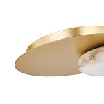 Бра с овальным основанием золотого цвета  и плафоном из алебастра Shaw Lighting варинант исполнения - 3 | Loft Concept в Омске