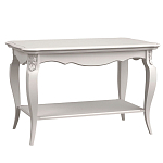Стол журнальный белый из массива бука с полкой в стиле прованс White Provence варинант исполнения - 1 | Loft Concept в Омске