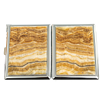 Портсигар с газовой зажигалкой из натурального камня Оникс Stone Cigarettes Cases варинант исполнения - 4 | Loft Concept в Омске