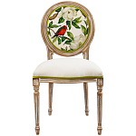 Стул бежевый из натурального бука с изображением птица в саду Blooming Birds варинант исполнения - 1 | Loft Concept в Омске