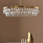 Люстра круглая с подвесками в форме стеклянных капель Glass Rain варинант исполнения - 3 | Loft Concept в Омске