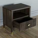 Прикроватная тумбочка с полкой Elsa Dreams Walnut  варинант исполнения - 2 | Loft Concept в Омске