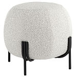 Пуф в ткани букле молочного цвета Pikelet варинант исполнения - 1 | Loft Concept в Омске