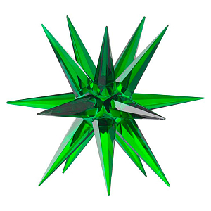 Статуэтка стеклянная зеленая звезда Green Star