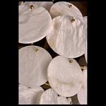 Люстра трехъярусная с подвесками из округлых элементов Cryptocrystalline Stone варинант исполнения - 3 | Loft Concept в Омске