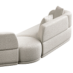 Угловой диван Calypso с поворотным механизмом и пуфом   варинант исполнения - 5 | Loft Concept в Омске