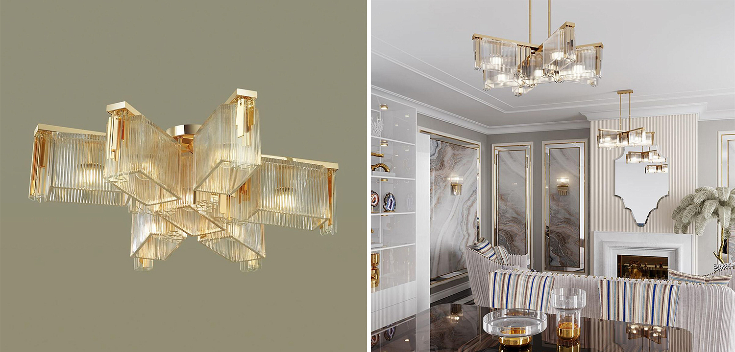 Люстра Madelen Gold Chandelier 7 Люстра Madelen Gold Chandelier 7 - Loft-Concept в Омске