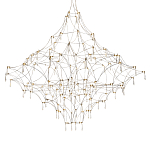 Люстра с тонким металлическим каркасом цвета хром Quasar варинант исполнения - 2 | Loft Concept в Омске