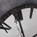 Часы настенные зеркальные с чёрным металлическим циферблатом Mirror Tower Clock варинант исполнения - 2 | Loft Concept в Омске