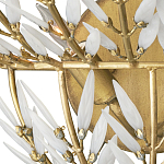 Бра золотого цвета с белыми стеклянными лепестками Hanging Flowers варинант исполнения - 1 | Loft Concept в Омске