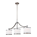 Люстра линейная с 3-мя белыми цилиндрическими плафонами Feiss варинант исполнения - 2 | Loft Concept в Омске