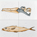 Плитка с узором Рыба Русалка варинант исполнения - 1 | Loft Concept в Омске