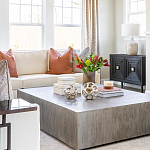 Тумба черная из дерева двухдверная Geometric Double Door Nightstand варинант исполнения - 6 | Loft Concept в Омске