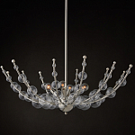 Люстра  с круглыми прозрачными шарами на серебряном каркасе Silver Stalk варинант исполнения - 4 | Loft Concept в Омске