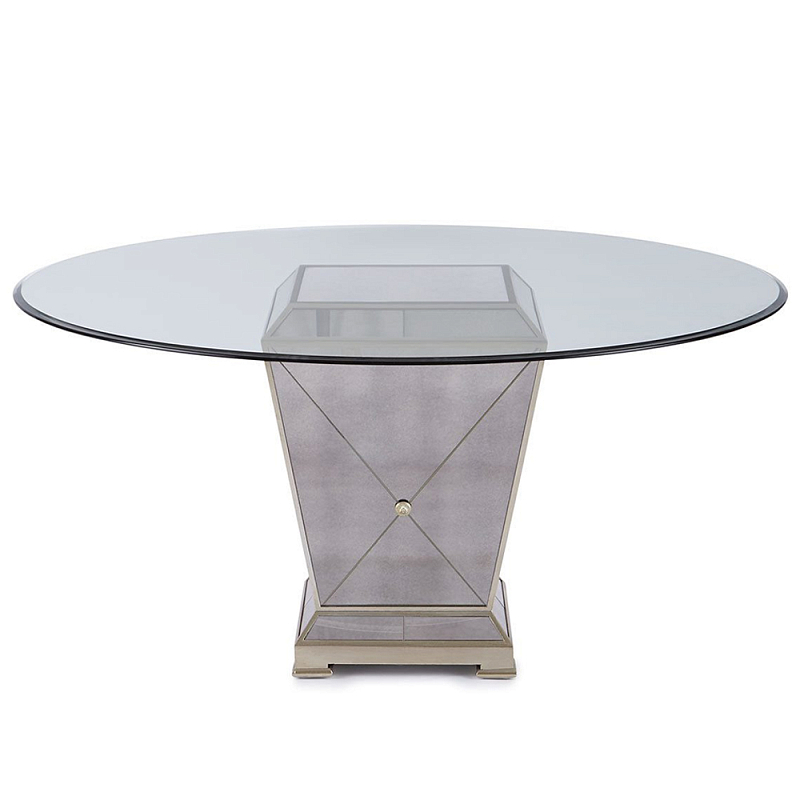 Стол обеденный круглый на зеркальном основании Spectacular Table Шампань Прозрачный Стол обеденный круглый на зеркальном основании Spectacular Table Шампань Прозрачный в Омске | Loft Concept
