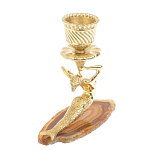 Подсвечник из натурального камня агат светло-коричневый Stone Candlestick варинант исполнения - 4 | Loft Concept в Омске