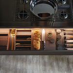 Кухонный гарнитур из массива дерева и камня HI-LINE 6 FRAME DOOR Dada Engenereed Kitchen варинант исполнения - 11 | Loft Concept в Омске