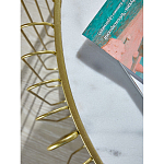 Журнальный столик с столешницей из мрамора на металлическом основании Table Vertical Planes варинант исполнения - 2 | Loft Concept в Омске