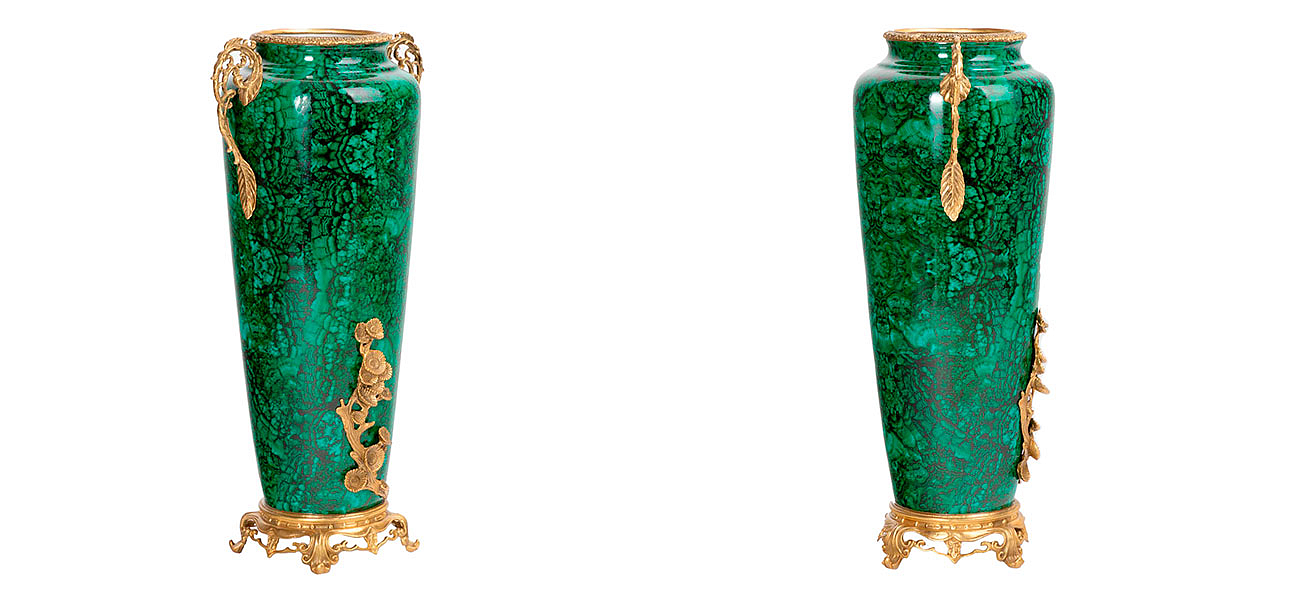 Ваза фарфоровая высокая малахит Malachite Ваза фарфоровая высокая малахит Malachite - Loft-Concept в Омске