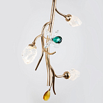 Подвесной светильник с хрустальными плафонами и декором Alvere Crystal Hanging Lamp варинант исполнения - 3 | Loft Concept в Омске