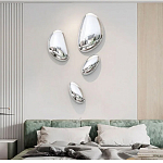 Абстрактная скульптура на стену в виде капли воды Water Outline варинант исполнения - 6 | Loft Concept в Омске