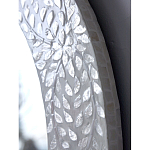 Зеркало круглое инкрустированное раковинами устриц Bone Inlay Dome Mirror White варинант исполнения - 6 | Loft Concept в Омске