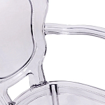 Прозрачный стул с подлокотниками LOUIS GHOST CHAIR Grey варинант исполнения - 7 | Loft Concept в Омске