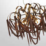 Люстра подвесная с переплетенными металлическими лентами и цепочками Atlantis Chain варинант исполнения - 3 | Loft Concept в Омске