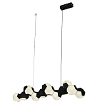 Люстра линейная с геометрическими черно-белыми плафонами Modestra варинант исполнения - 1 | Loft Concept в Омске