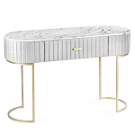 Консоль овальная на золотистых фигруных ножках Wall Console варинант исполнения - 1 | Loft Concept в Омске